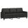 vidaXL 3-Sitzer-Sofa mit Hocker Schwarz 180 cm Stoff