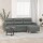 vidaXL 3-Sitzer-Sofa mit Hocker Dunkelgrau 180 cm Stoff