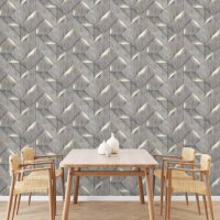 DUTCH WALLCOVERINGS Tapete Onyx Dunkelgrau