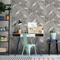 DUTCH WALLCOVERINGS Tapete Onyx Dunkelgrau