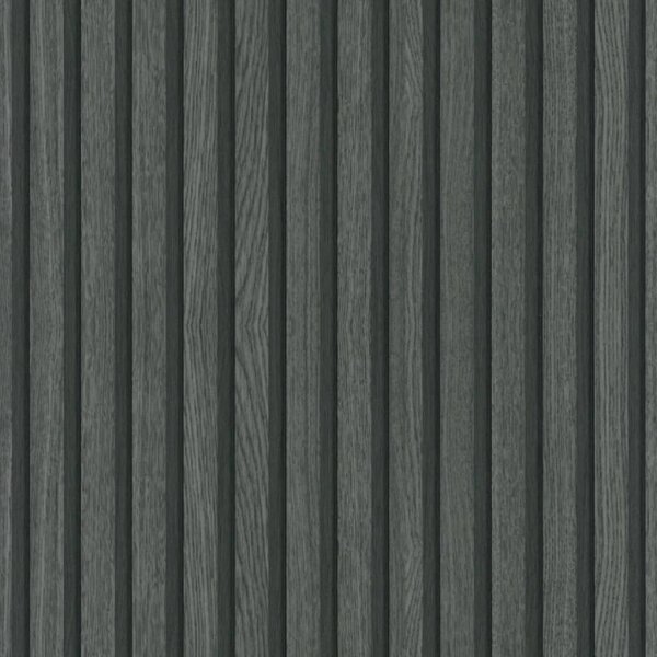 Noordwand Tapete Botanica Wooden Slats Schwarz und Grau