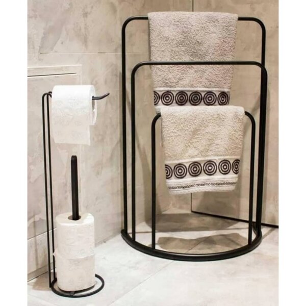 Bathroom Solutions Handtuchst&auml;nder 49,5x75 cm Metall Schwarz