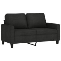 vidaXL 2-Sitzer-Sofa Schwarz 120 cm Stoff