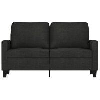 vidaXL 2-Sitzer-Sofa Schwarz 120 cm Stoff