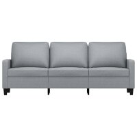 vidaXL 3-Sitzer-Sofa Hellgrau 180 cm Stoff