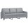 vidaXL 3-Sitzer-Sofa Hellgrau 180 cm Stoff