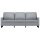 vidaXL 3-Sitzer-Sofa Hellgrau 180 cm Stoff