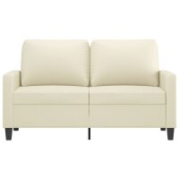 vidaXL 2-Sitzer-Sofa Creme 120 cm Kunstleder