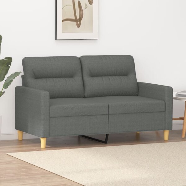 vidaXL 2-Sitzer-Sofa Dunkelgrau 120 cm Stoff