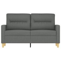 vidaXL 2-Sitzer-Sofa Dunkelgrau 120 cm Stoff