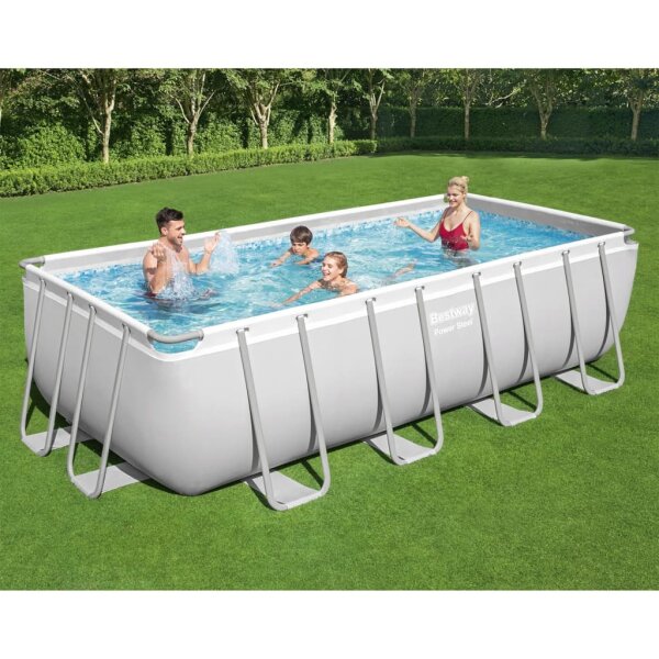 Bestway Power Steel Pool-Set Rechteckig 488&times;244&times;122 cm