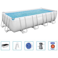 Bestway Power Steel Pool-Set Rechteckig 488&times;244&times;122 cm