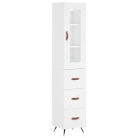 vidaXL Highboard Weiß 34,5x34x180 cm Holzwerkstoff