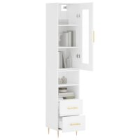 vidaXL Highboard Wei&szlig; 34,5x34x180 cm Holzwerkstoff