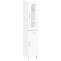 vidaXL Highboard Wei&szlig; 34,5x34x180 cm Holzwerkstoff