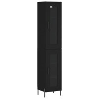 vidaXL Highboard Schwarz 34,5x34x180 cm Holzwerkstoff