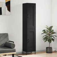 vidaXL Highboard Schwarz 34,5x34x180 cm Holzwerkstoff