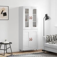 vidaXL Highboard Hochglanz-Weiß 69,5x34x180 cm...