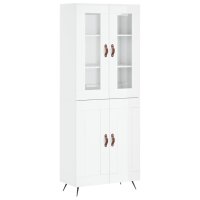 vidaXL Highboard Hochglanz-Weiß 69,5x34x180 cm...