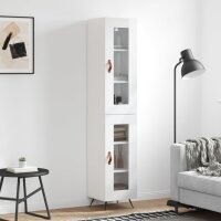 vidaXL Highboard Hochglanz-Weiß 34,5x34x180 cm...