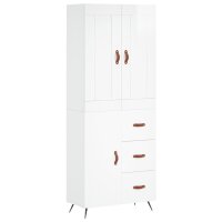 vidaXL Highboard Hochglanz-Weiß 69,5x34x180 cm...