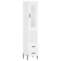 vidaXL Highboard Weiß 34,5x34x180 cm Holzwerkstoff