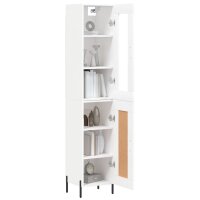 vidaXL Highboard Wei&szlig; 34,5x34x180 cm Holzwerkstoff