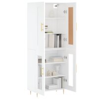 vidaXL Highboard Wei&szlig; 69,5x34x180 cm Holzwerkstoff