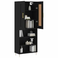 vidaXL Highboard Schwarz 69,5x34x180 cm Holzwerkstoff