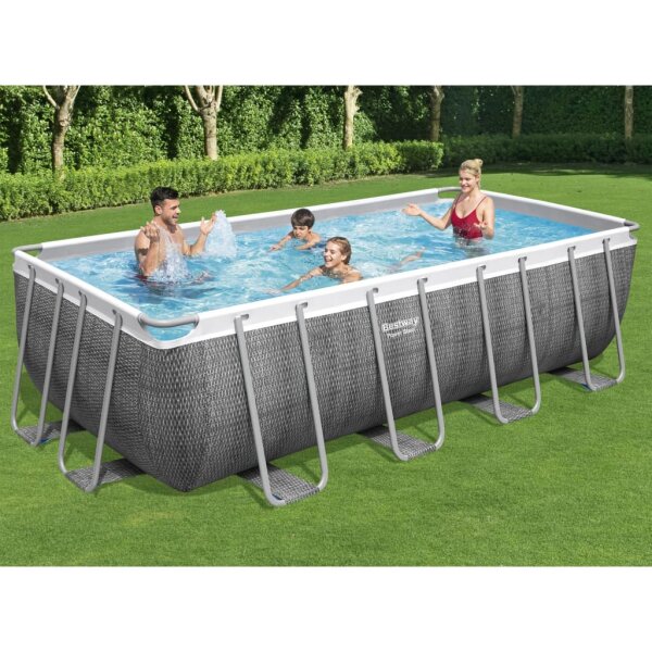 Bestway Power Steel Pool-Set Rechteckig 488&times;244&times;122 cm