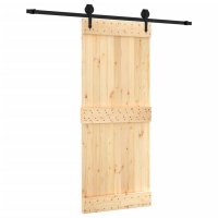 vidaXL Schiebetür mit Beschlag 85x210 cm Massivholz...