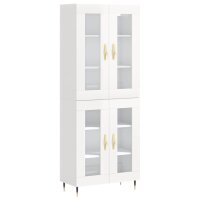 vidaXL Highboard Hochglanz-Weiß 69,5x34x180 cm...