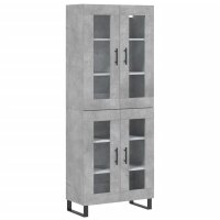 vidaXL Highboard Betongrau 69,5x34x180 cm Holzwerkstoff