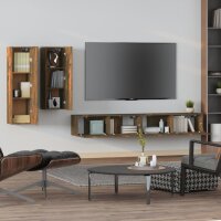 vidaXL 4-tlg. TV-Schrank-Set R&auml;uchereiche Holzwerkstoff