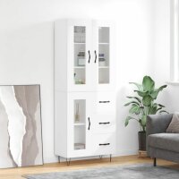 vidaXL Highboard Hochglanz-Weiß 69,5x34x180 cm...