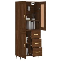 vidaXL Highboard Braun Eichen-Optik 69,5x34x180 cm Holzwerkstoff