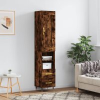 vidaXL Highboard Räuchereiche 34,5x34x180 cm...