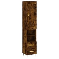 vidaXL Highboard Räuchereiche 34,5x34x180 cm...