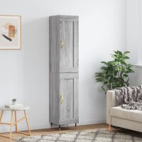 vidaXL Highboard Grau Sonoma 34,5x34x180 cm Holzwerkstoff