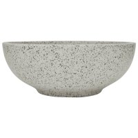 vidaXL Aufsatzwaschbecken Grau Rund Ø41x14 cm Keramik