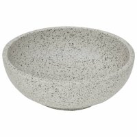 vidaXL Aufsatzwaschbecken Grau Rund &Oslash;41x14 cm Keramik