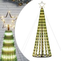 vidaXL Weihnachtsbaum Kegelform 275 LEDs Warmweiß...