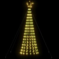 vidaXL Weihnachtsbaum Kegelform 275 LEDs Warmweiß 180 cm