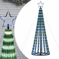 vidaXL Weihnachtsbaum Kegelform 275 LEDs Blau 180 cm