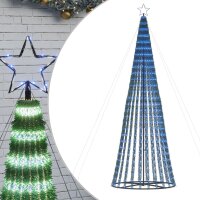 vidaXL Weihnachtsbaum Kegelform 688 LEDs Blau 300 cm