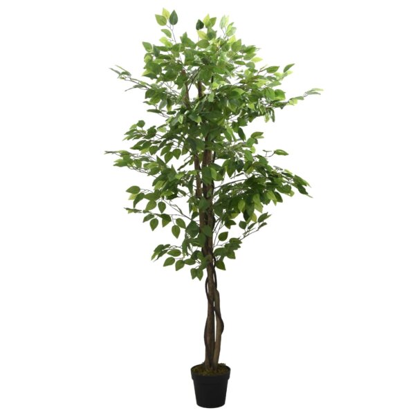 vidaXL Ficusbaum K&uuml;nstlich 378 Bl&auml;tter 80 cm Gr&uuml;n