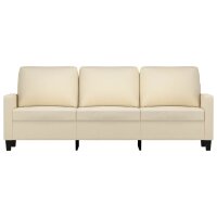 vidaXL 3-Sitzer-Sofa Creme 180 cm Stoff