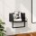 vidaXL Wandregal mit Stange Schwarz 30x25x30 cm