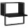 vidaXL Wandregal mit Stange Schwarz 30x25x30 cm