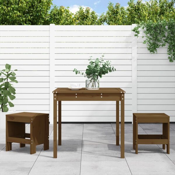 vidaXL 3-tlg. Garten-Bistro-Set Honigbraun Massivholz Kiefer